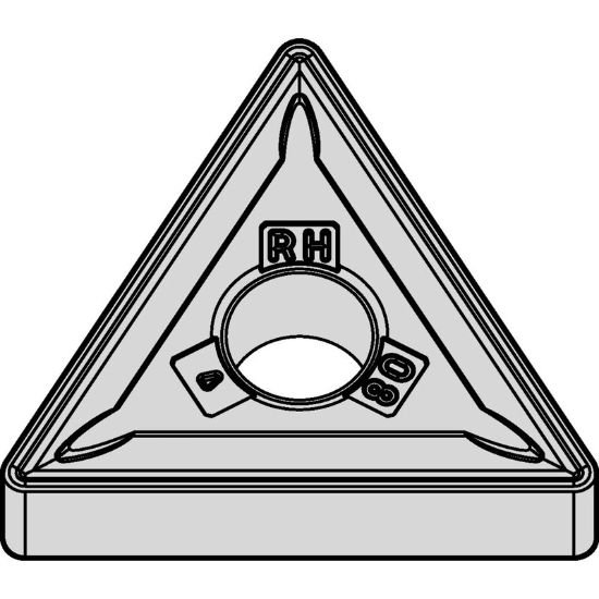 Picture of TNMG332RH WM25CT Widia/Kennametal TNMG160408RH WM25CT Triangle Negative Carbide 0.0310 0.79mm Radius Roughing, Medium