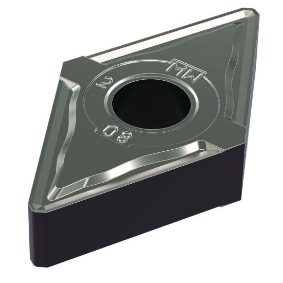 Picture of DNMG432MW WM25CT Widia/Kennametal DNMG150408MW WM25CT 55.0° Negative Carbide 0.0160 0.41mm Radius Medium, Semi Finishing