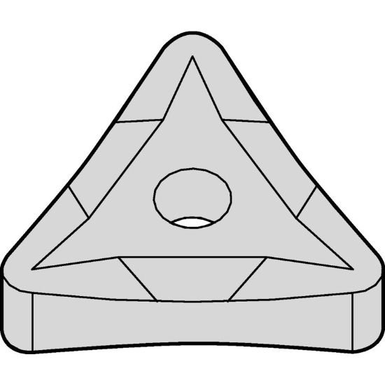 Picture of TNMP333 WM25CT Widia/Kennametal TNMP160412 WM25CT Triangle Negative Carbide 0.0470 1.19mm Radius Medium, Semi Finishing