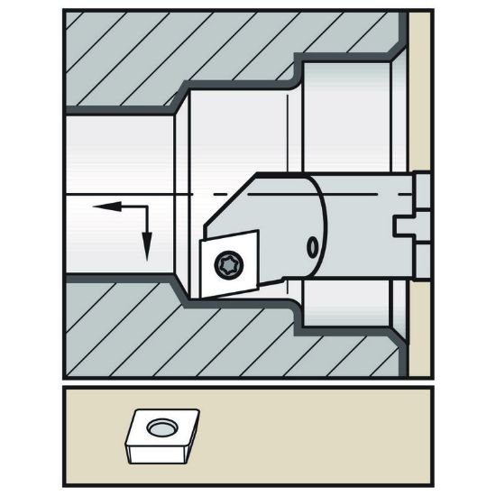Picture of Widia/Kennametal A08RSCFPR2 80.0° Insert Boring Bar 0.500