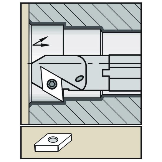 Picture of Widia/Kennametal A12SSDXPL3 55.0° Insert Boring Bar 0.750