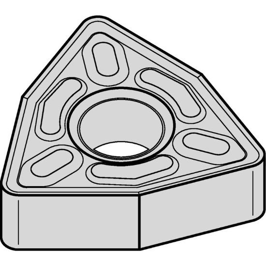 Picture of WNMG4324P TN20P Widia/Kennametal WNMG0804084P TN20P Trigon Negative Carbide 0.0310 0.79mm Radius Medium, Semi Finishing