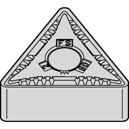 Picture of TNGG432FS WS10PT Widia/Kennametal TNGG220408FS WS10PT Triangle Negative Carbide 0.0310 0.79mm Radius Medium, Semi Finishing
