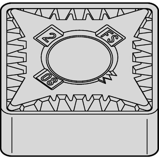 Picture of SNGG432FS WU10HT Widia/Kennametal SNGG120408FS WU10HT Square Negative Carbide 0.0310 0.79mm Radius Medium, Semi Finishing