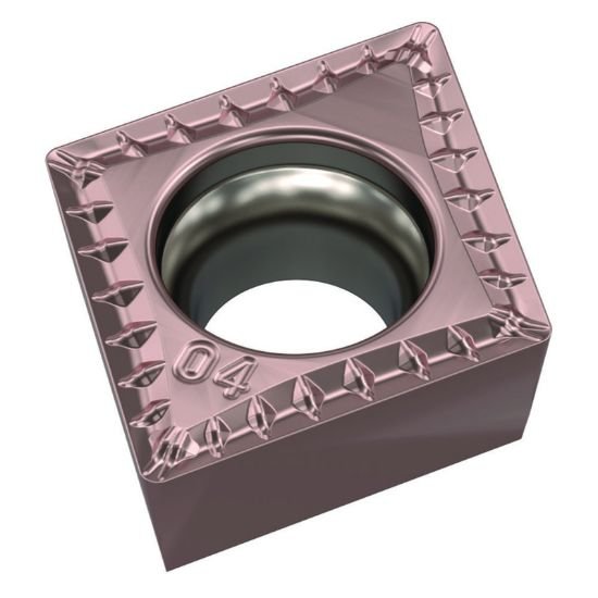 Picture of CCMT251MU WM25CT Widia/Kennametal CCMT09T304MU WM25CT 80.0° Positive Carbide 0.0160 0.41mm Radius Finishing, Semi Finishing