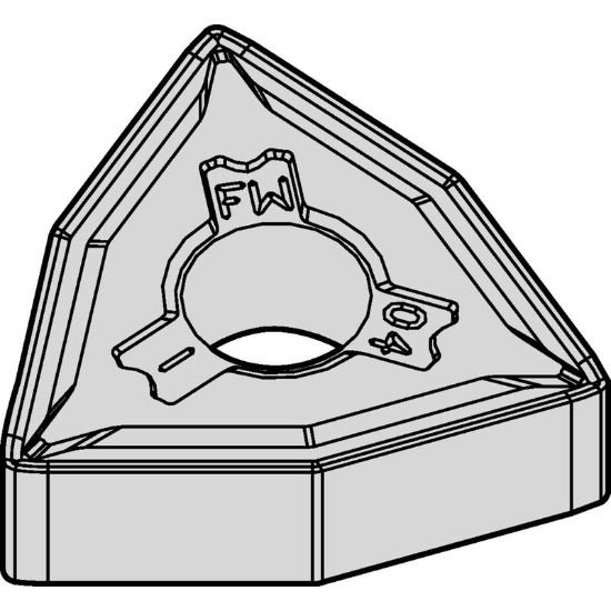 Picture of WNMG432FW WP15CT Widia/Kennametal WNMG080408FW WP15CT Trigon Negative Carbide 0.0310 0.79mm Radius Finishing, Semi Finishing