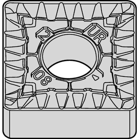 Picture of SNMG434UR WS25PT Widia/Kennametal SNMG120416UR WS25PT Square Negative Carbide 0.0630 1.60mm Radius Roughing, Medium