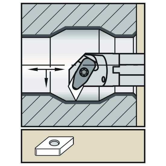 Picture of Widia/Kennametal A40TDDPNR15KC06 55.0° Insert Boring Bar 1.574