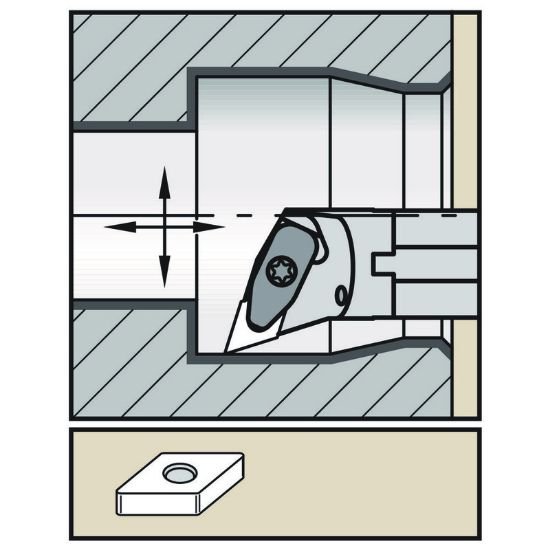 Picture of Widia/Kennametal A32SDDQNR15KC06 55.0° Insert Boring Bar 1.259