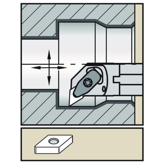 Picture of Widia/Kennametal A40TDDUNR15KC06 55.0° Insert Boring Bar 1.574