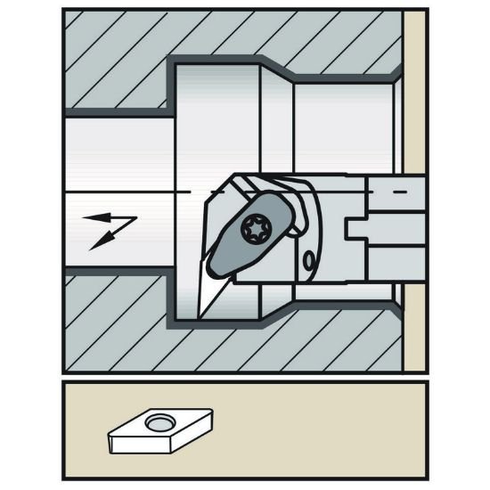 Picture of Widia/Kennametal A40TDVUNR16KC04 35.0° Insert Boring Bar 1.574