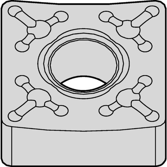 Picture of SNMM64665 WP25CT Widia/Kennametal SNMM19062465 WP25CT Square Negative Carbide 0.0940 2.39mm Radius Roughing, Medium