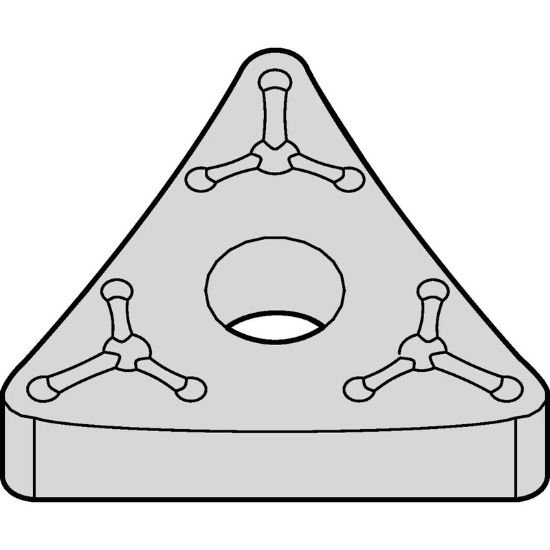 Picture of TNMM43265 WP25CT Widia/Kennametal TNMM22040865 WP25CT Triangle Negative Carbide 0.0310 0.79mm Radius Medium, Semi Finishing