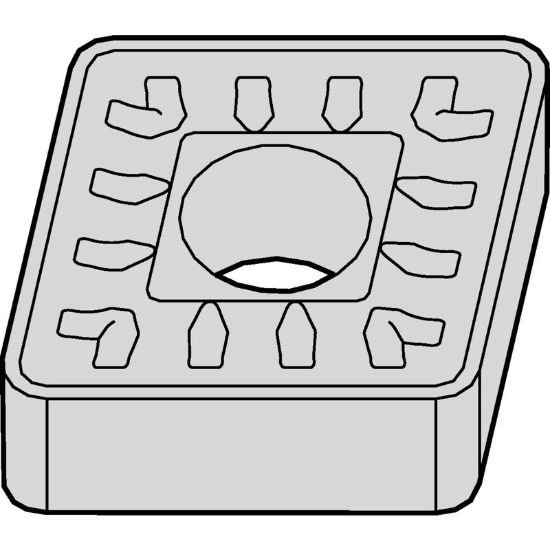 Picture of CNMM866SR WP35CT Widia/Kennametal CNMM250924SR WP35CT 80.0° Negative Carbide 0.0940 2.39mm Radius Roughing