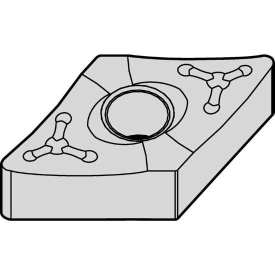Picture of DNMM443 WP15CT Widia/Kennametal DNMM150612 WP15CT 55.0° Negative Carbide 0.0470 1.19mm Radius Medium, Semi Finishing