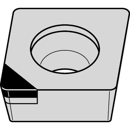 Picture of CPGW21.51FWST WDN00U Widia/Kennametal CPGW060204FWST WDN00U 80.0° Positive PCD 0.0160 0.41mm Radius Medium, Semi Finishing