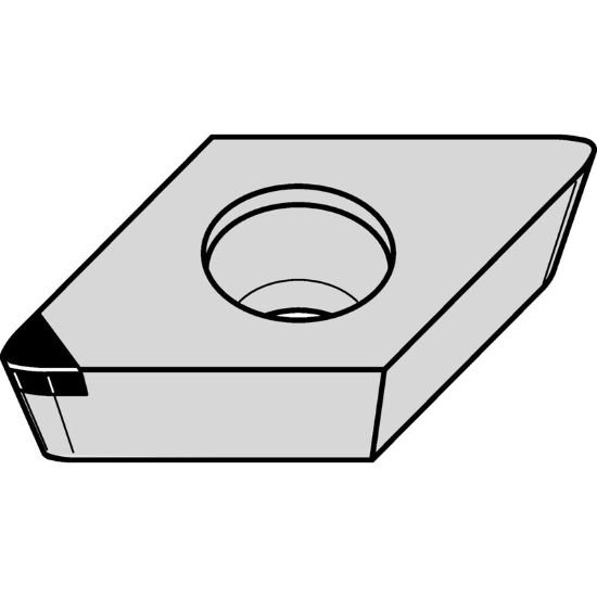 Picture of DPGW21.505FST WDN00U Widia/Kennametal DPGW070202FST WDN00U 55.0° Positive PCD 0.0080 0.20mm Radius Finishing, Semi Finishing