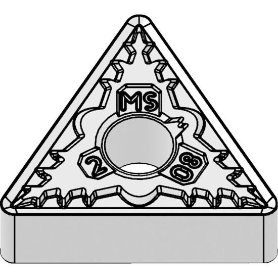 Picture of TNMG433MS WS25PT Widia/Kennametal TNMG220412MS WS25PT Triangle Negative Carbide 0.0470 1.19mm Radius Medium, Semi Finishing