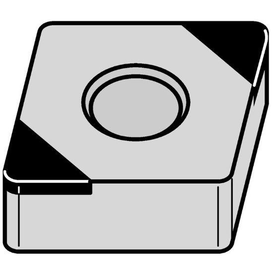 Picture of CNGA433S0420MT WBH30P Widia/Kennametal CNGA120412S01020MT WBH30P 80.0° Negative CBN 0.0470 1.19mm Radius Medium, Semi Finishing