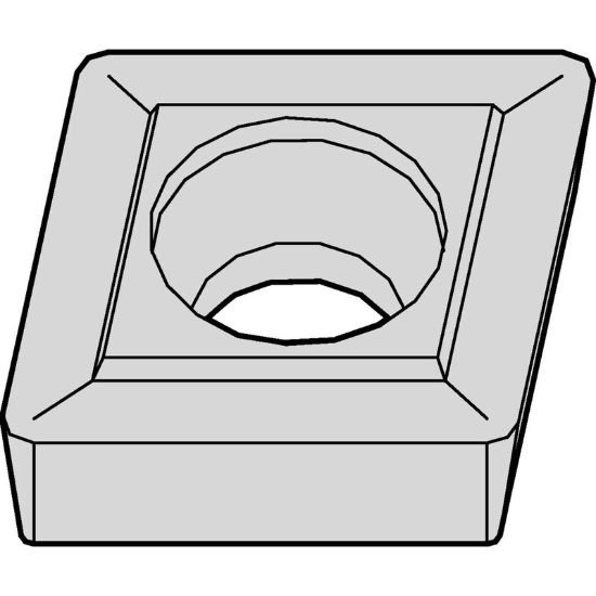 Picture of CCMT21.51 WK15CT Widia/Kennametal CCMT060204 WK15CT 80.0° Positive Carbide 0.0160 0.41mm Radius Finishing, Semi Finishing