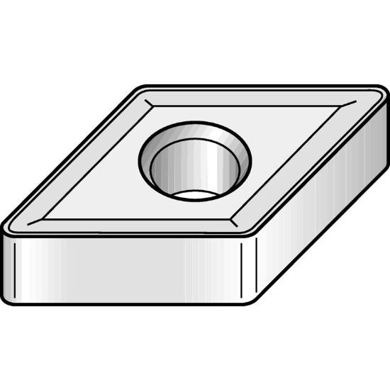 Picture of DNMG442 WK15CT Widia/Kennametal DNMG150608 WK15CT 55.0° Negative Carbide 0.0310 0.79mm Radius Medium, Semi Finishing