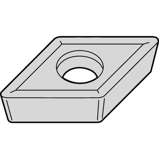 Picture of DCMT32.52 WK15CT Widia/Kennametal DCMT11T308 WK15CT 55.0° Positive Carbide 0.0310 0.79mm Radius Medium, Semi Finishing