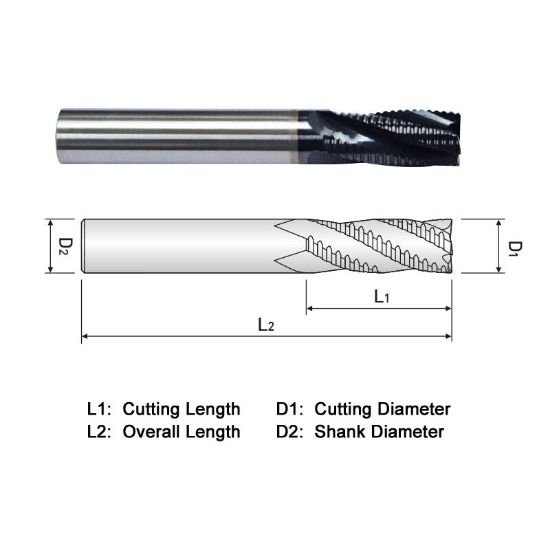 Picture of Widin FA504048 Dia 3/4 SH 0.7500 LOC 1.6250 OAL4.00 End Mill Carbide AlTiN Single End Square Sharp Z-ClassIC