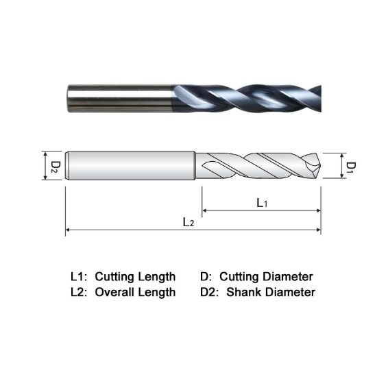 Picture of Widin PDM113 11.30mm Dia 140° Point 2 Flute 3XD Drill