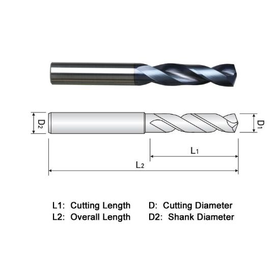 Picture of Widin PDS103 10.30mm Dia 140° Point 2 Flute 3XD Drill