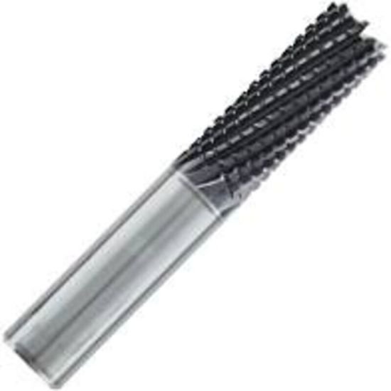 Picture of Widin WROU514A032-4.0E 1/2 Dia Carbide 4 Fl Single End ROUGHER End Mill Carbide Diamond Single End Square Sharp Z-GRA-MATE