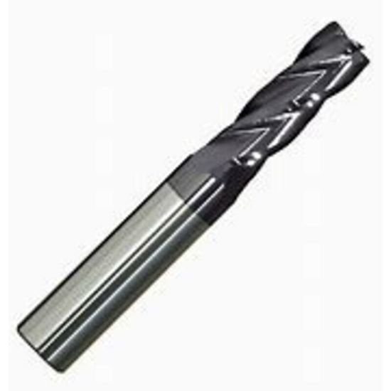 Picture of Widin ZB514A0050156-3 Dia 5/64 SH 0.1875 LOC 0.1563 OAL3.00 End Mill Standard Flute Standard Helix Carbide AlTiN Single End Ball NoseBall ClassIC