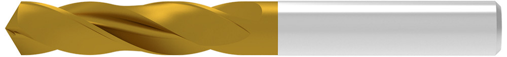 Picture of WNT/Ceratizit 10107127 UNI.12,70.R.3D.DIN1897 TIn HSS/Cobalt Drill Stub 0.5000 12.70mm - 1/2 Dia 3.0x Dia Non Coolant