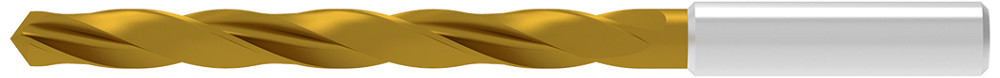 Picture of WNT/Ceratizit 10124076 VX.7,60.R.5D.~DIN338/1835A TIn HSS/Cobalt Drill Stub 0.2992 7.60mm Dia 5.0x Dia Non Coolant