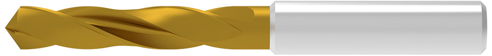 Picture of WNT/Ceratizit 10122030 VX.3,00.R.3D.~DIN1897/1835A TIn HSS/Cobalt Drill Stub 0.1181 3.00mm Dia 3.0x Dia Non Coolant