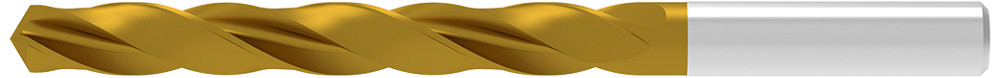 Picture of WNT/Ceratizit 10171088 UNI.8,80.R.5D.DIN338 TIn HSS/Cobalt Drill Stub 0.3465 8.80mm Dia 5.0x Dia Non Coolant