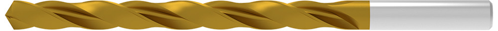 Picture of WNT/Ceratizit 10270015 UNI.1,50.R.10D.DIN340 TIn HSS/Cobalt Drill Taper Length 0.0591 1.50mm Dia 10.0x Dia Non Coolant