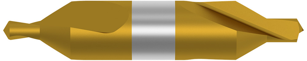 Picture of WNT/Ceratizit 10425125 N-ZB.1,25.R.DIN333-A TIn Center Drill HSS 0.0492 1.25mm Dia Non Coolant