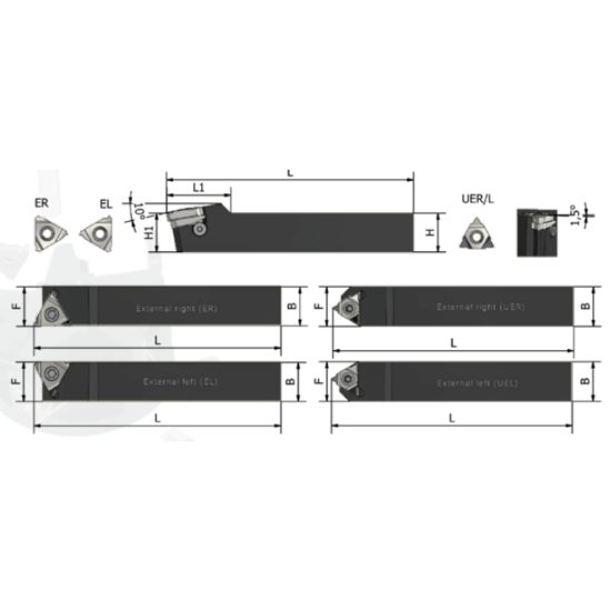 Picture of Xactform PO 40-40-27ER Stick Tool Iso Thread Square 1.574 Shank