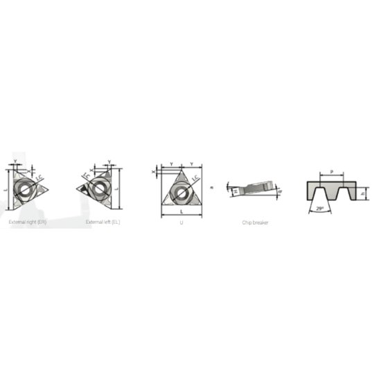 Picture of Xactform 16EL 6'' STAcme K27C Insert Iso Thread Full Profile TiAlN 6.00TPI ST Acme