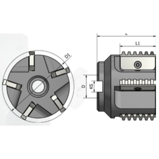 Picture of Xactform 72110 Indexable Thread Mill Int / Ext 2.480 Dia 1.968 OAL