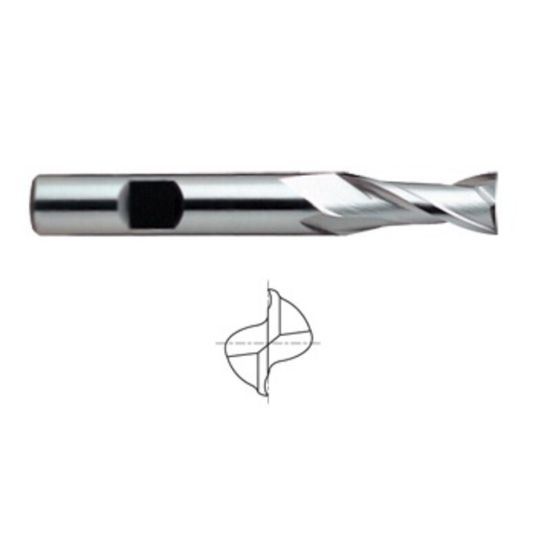 Picture of YG-1 1505 Dia 3/16 SH 0.3750 LOC 0.4375 OAL2.3125 End Mill Standard Flute Standard Helix Powder Metal Uncoated Single End Square Sharp ASP