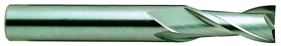 Picture of YG-1 01588TN Dia 7/16 SH 0.4375 LOC 1.00 OAL2.7500 End Mill Standard Flute Standard Helix Carbide TiN Single End Square Sharp Carbide EndMillS