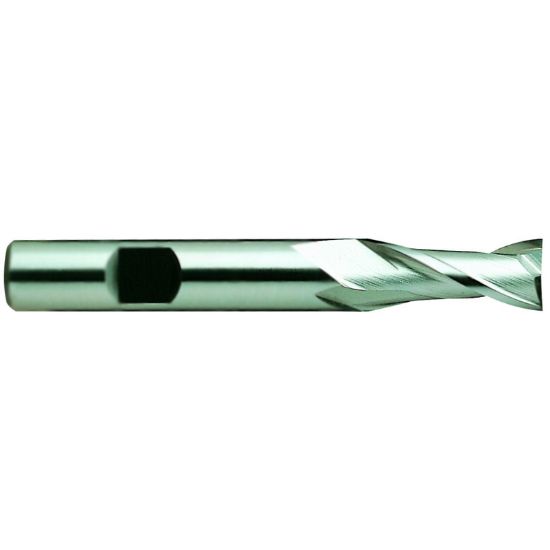 Picture of YG-1 02055HN Dia 3/8 SH 0.3750 LOC 1.50 OAL3.2500 End Mill Standard Flute Standard Helix HSS TiN Single End Square Sharp General Purpose