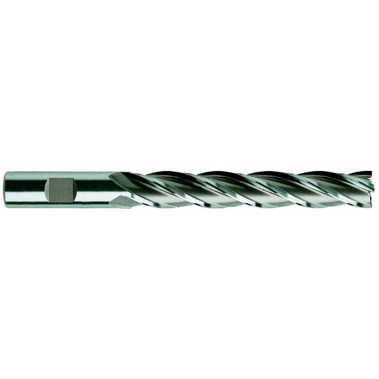 Picture of YG-1 02227HC Dia 2 SH 1.2500 LOC 3.00 OAL5.50 End Mill Standard Flute Standard Helix HSS TiCN Single End Square Sharp General Purpose