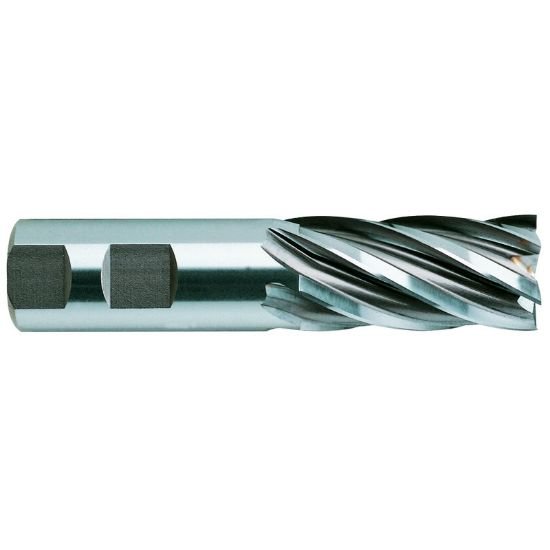 Picture of YG-1 04196HE Dia 1-1/4 SH 1.2500 LOC 3.00 OAL7.2500 End Mill Standard Flute Standard Helix HSS TiAlN Single End Square Sharp General Purpose