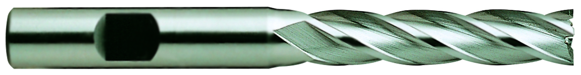 Picture of YG-1 5055 Dia 3/8 SH 0.3750 LOC 1.50 OAL3.2500 End Mill Standard Flute Standard Helix HSS Uncoated Single End Square Sharp General Purpose