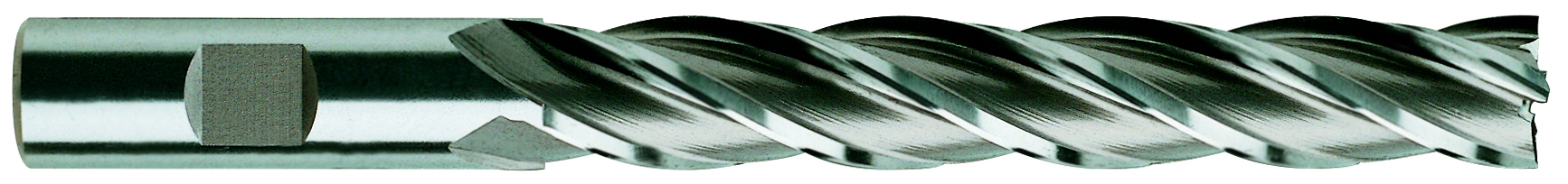 Picture of YG-1 6055 Dia 3/8 SH 0.3750 LOC 2.50 OAL4.2500 End Mill Standard Flute Standard Helix HSS Uncoated Single End Square Sharp General Purpose