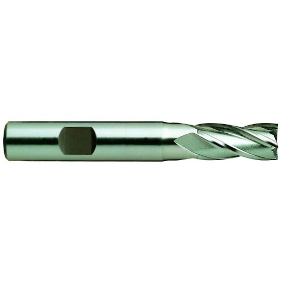 Picture of YG-1 07098HF Dia 11/16 SH 0.6250 LOC 1.6250 OAL3.7500 End Mill Standard Flute Standard Helix HSS TiAlN Single End Square Sharp General Purpose