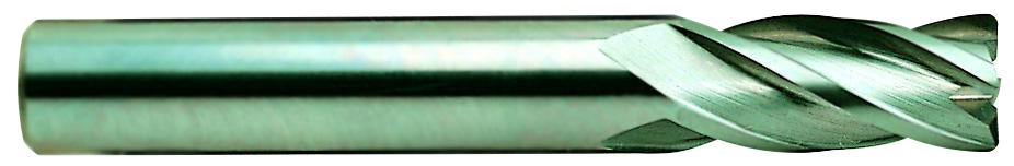 Picture of YG-1 07588TC Dia 7/16 SH 0.4375 LOC 1.00 OAL2.7500 End Mill Standard Flute Standard Helix Carbide TiCN Single End Square Sharp Carbide EndMillS