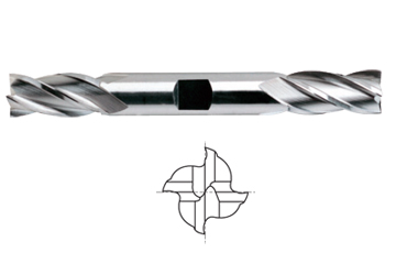Picture of YG-1 13519 Dia 5/8 SH 0.6250 LOC 1.3750 OAL5.00 End Mill Standard Flute Standard Helix Powder Metal Uncoated Double End Square Sharp ASP